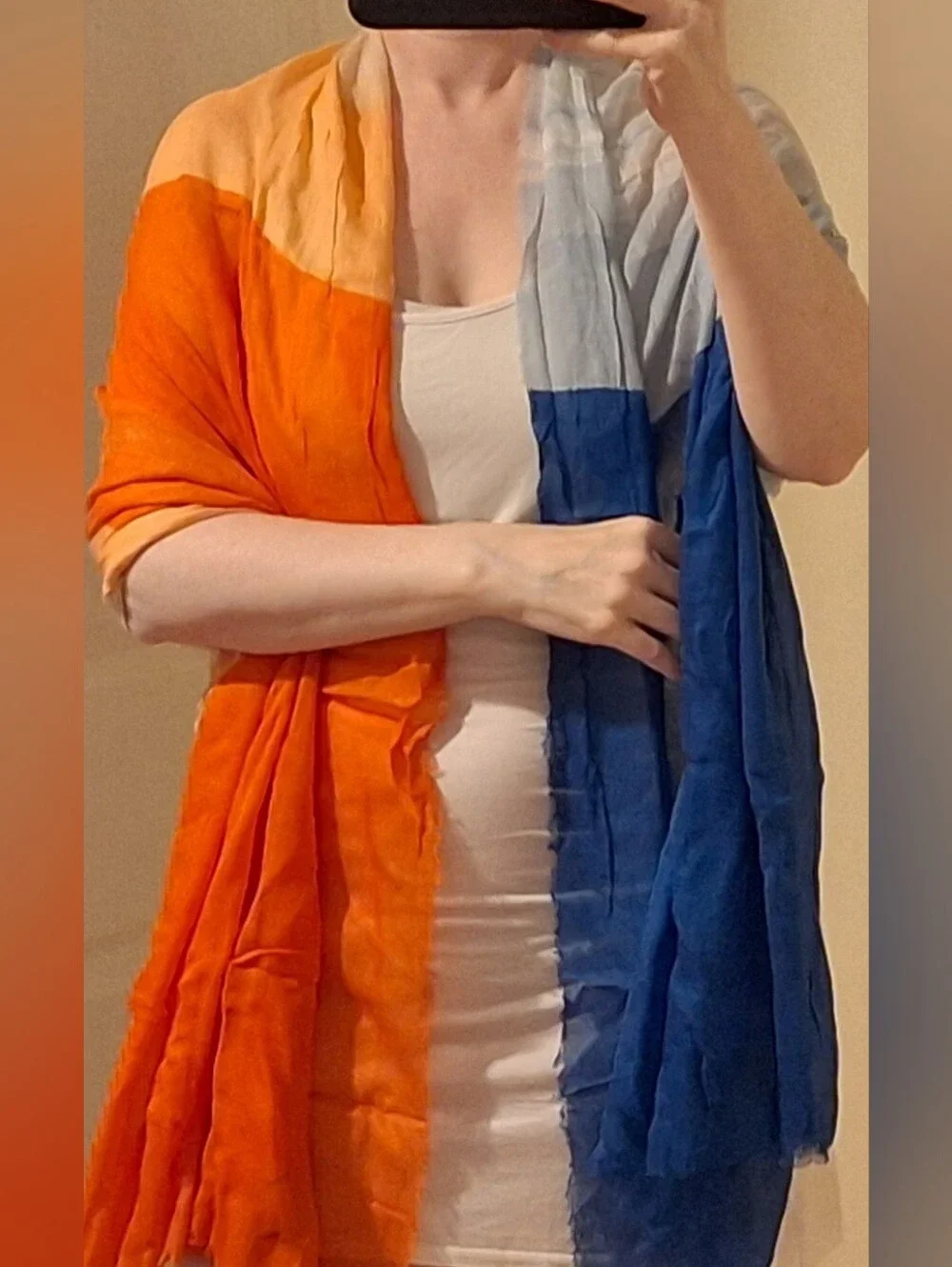Diane Von Furstenberg | Orange/Blue Wrap/Scarf